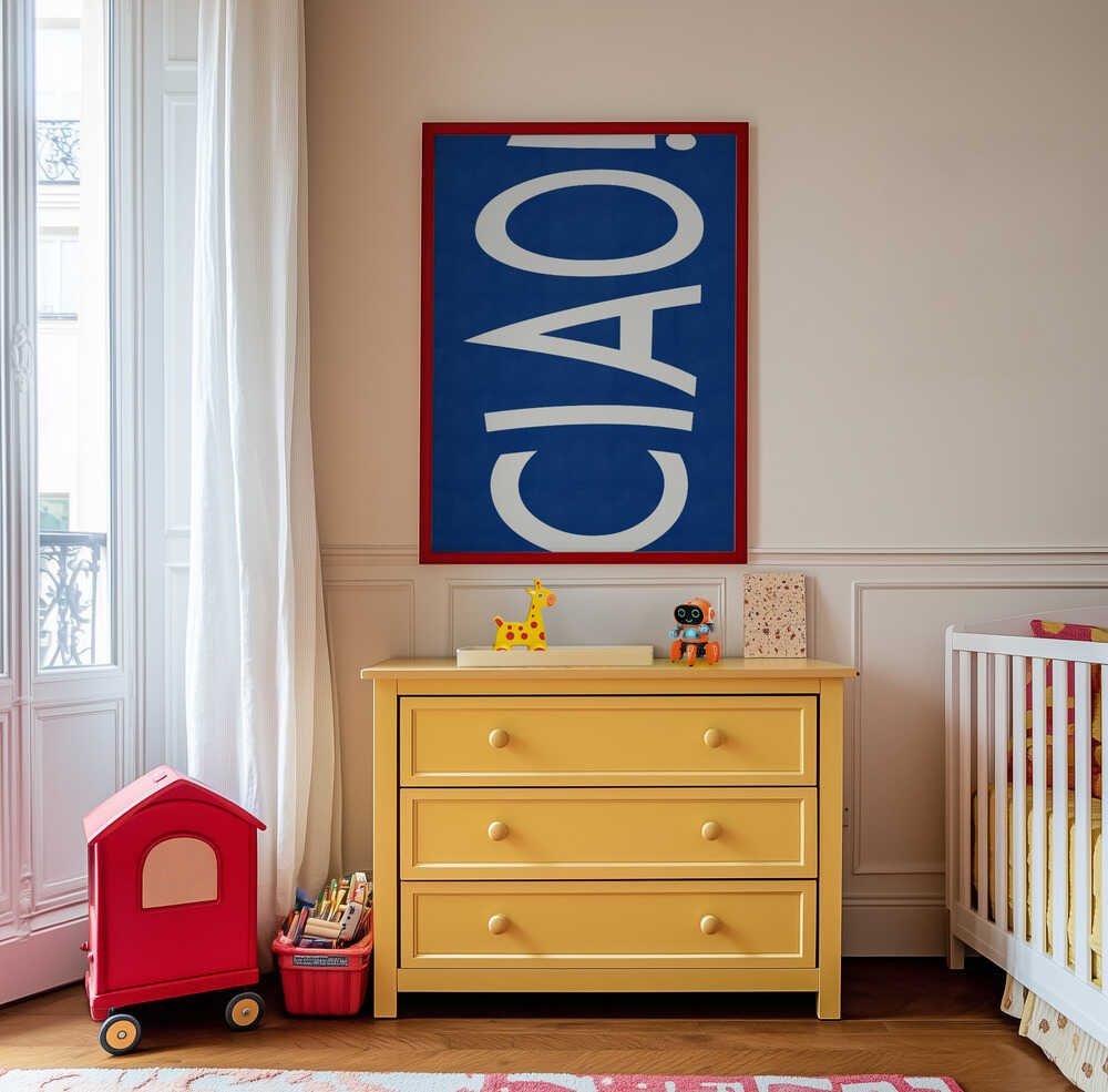 CIAO Mėlynas Plakatas