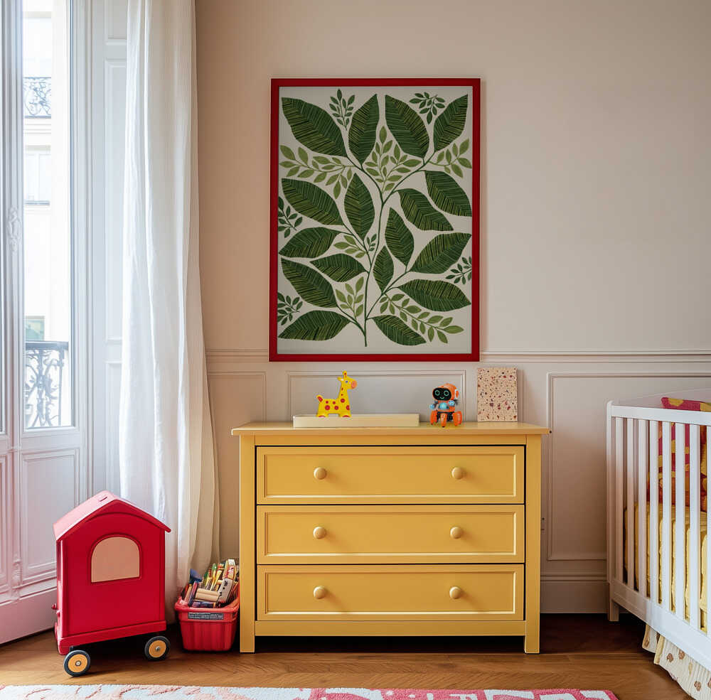 Dryžuotų Lapų Šaka Plakatas