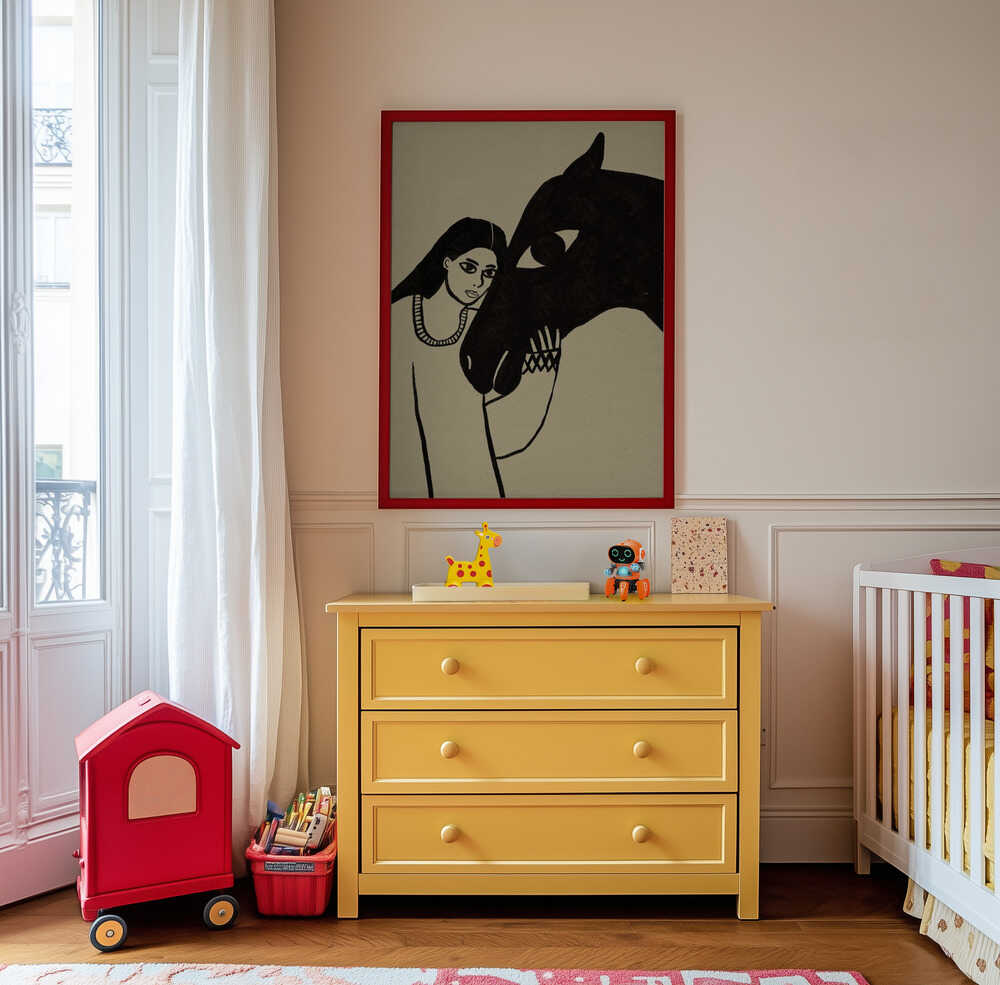 Moteris ir Arklys Plakatas