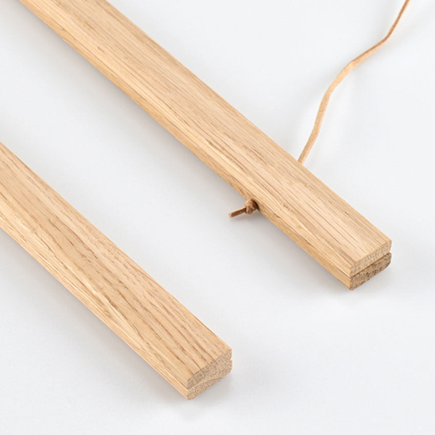 Poster hanger closeup oak
