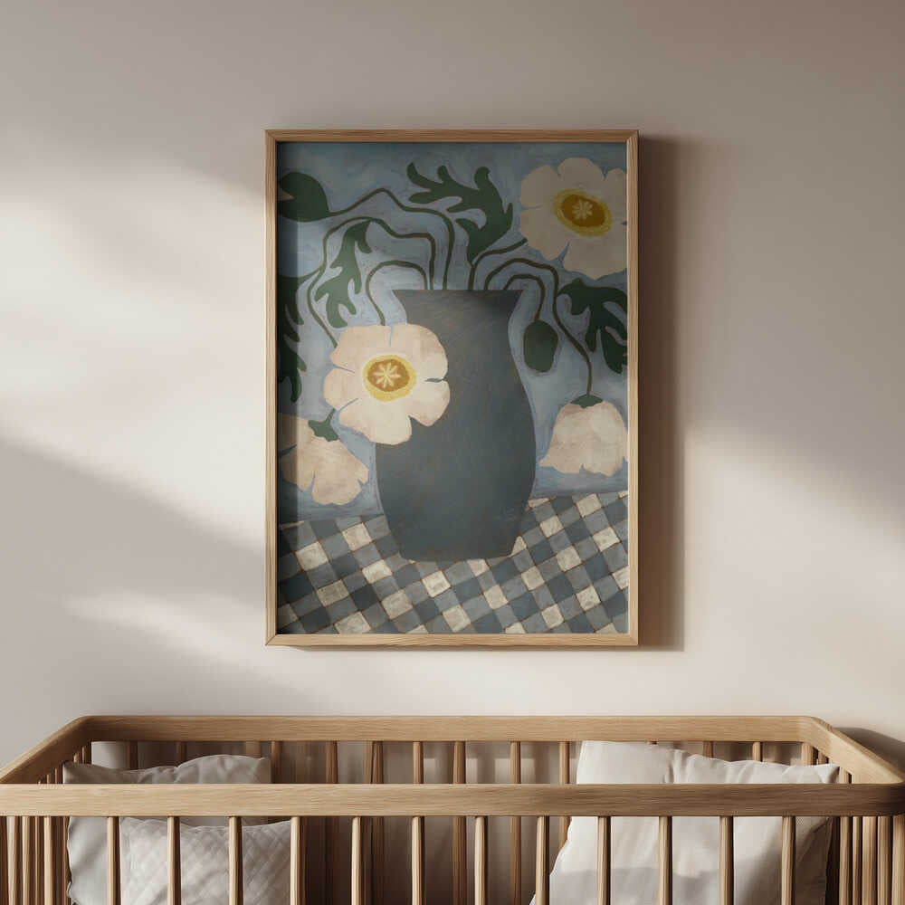 Baltos Islandinės Aguonos Plakatas