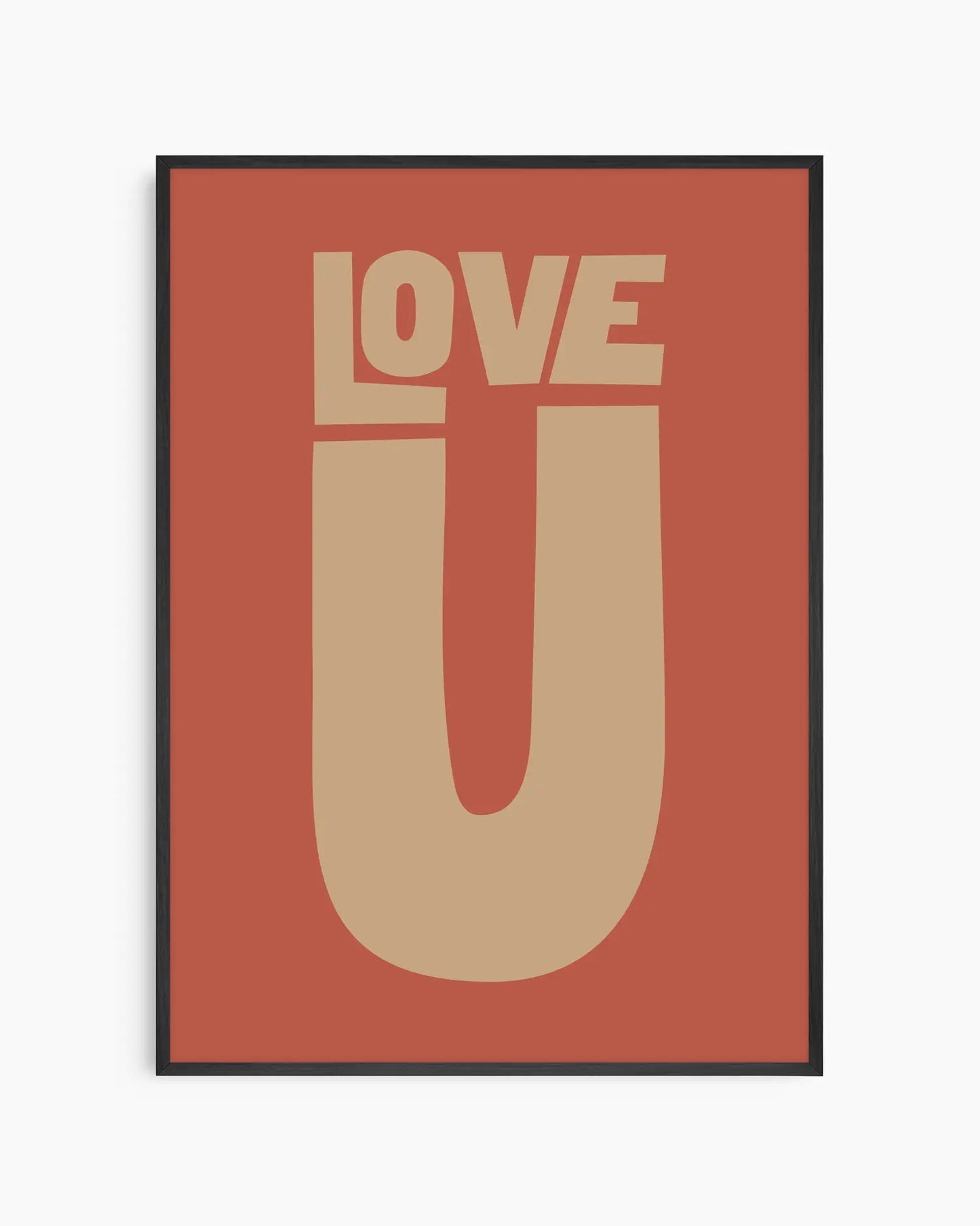 Love U Plakatas Raudonas