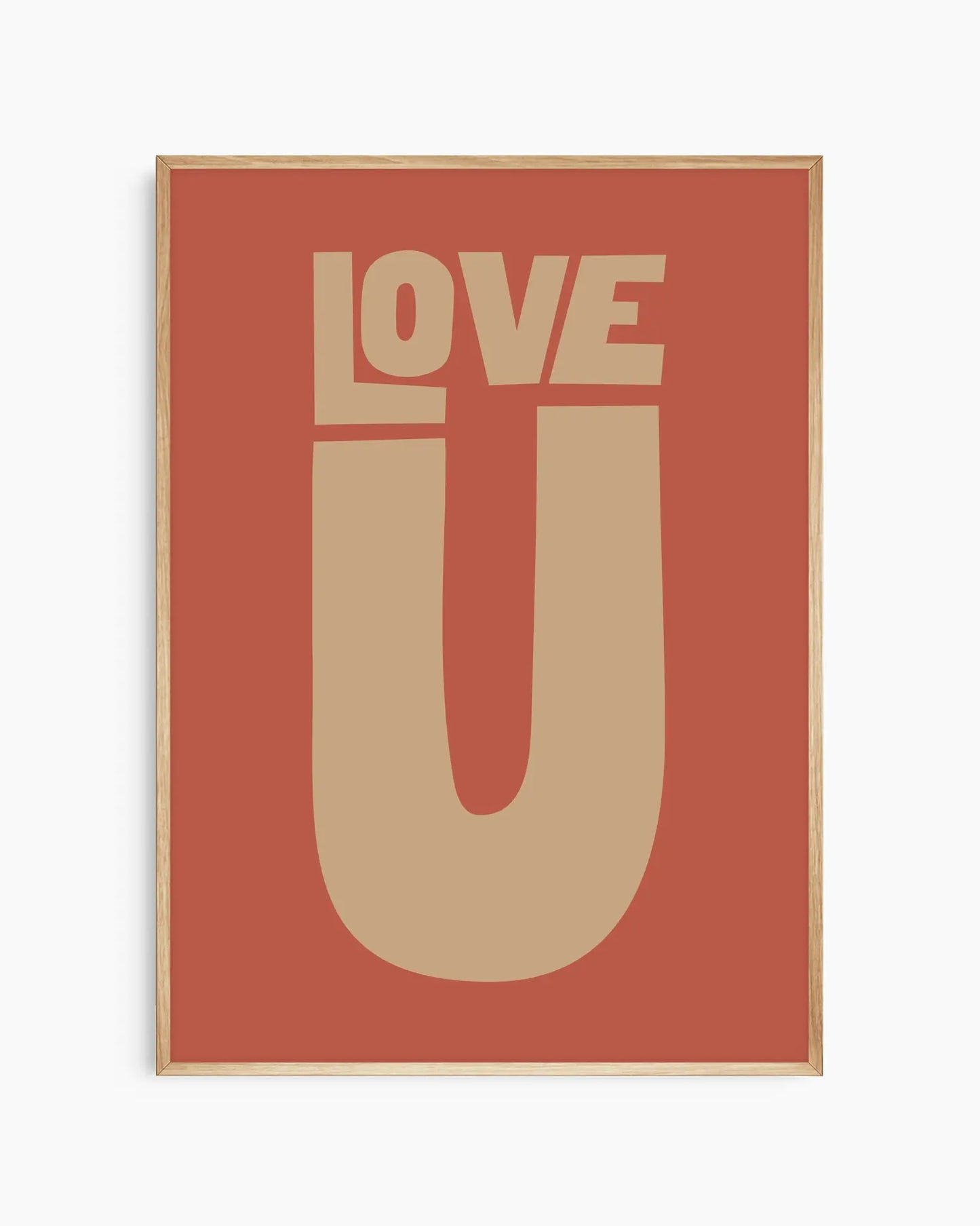 Love U Plakatas Raudonas