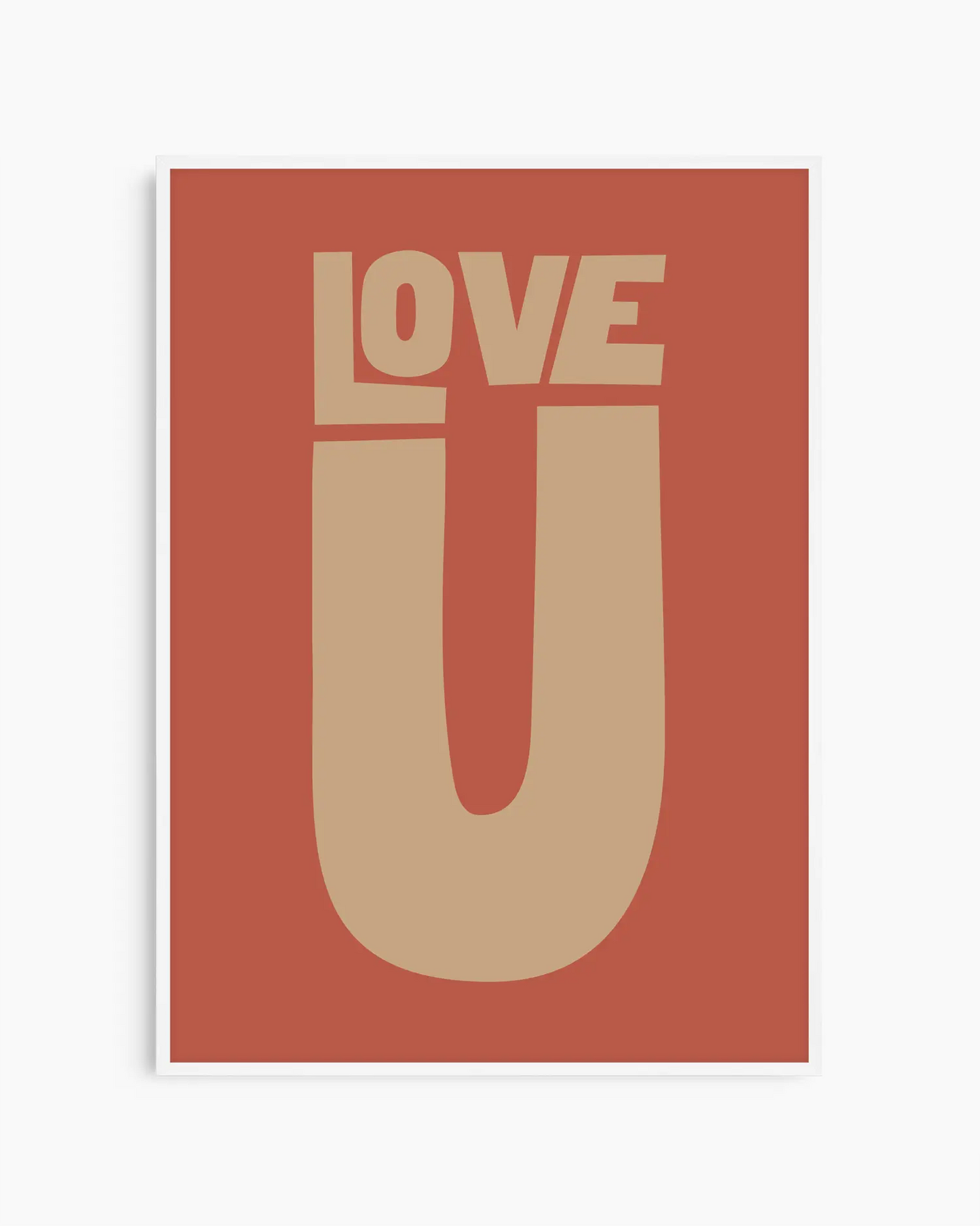 Love U Plakatas Raudonas