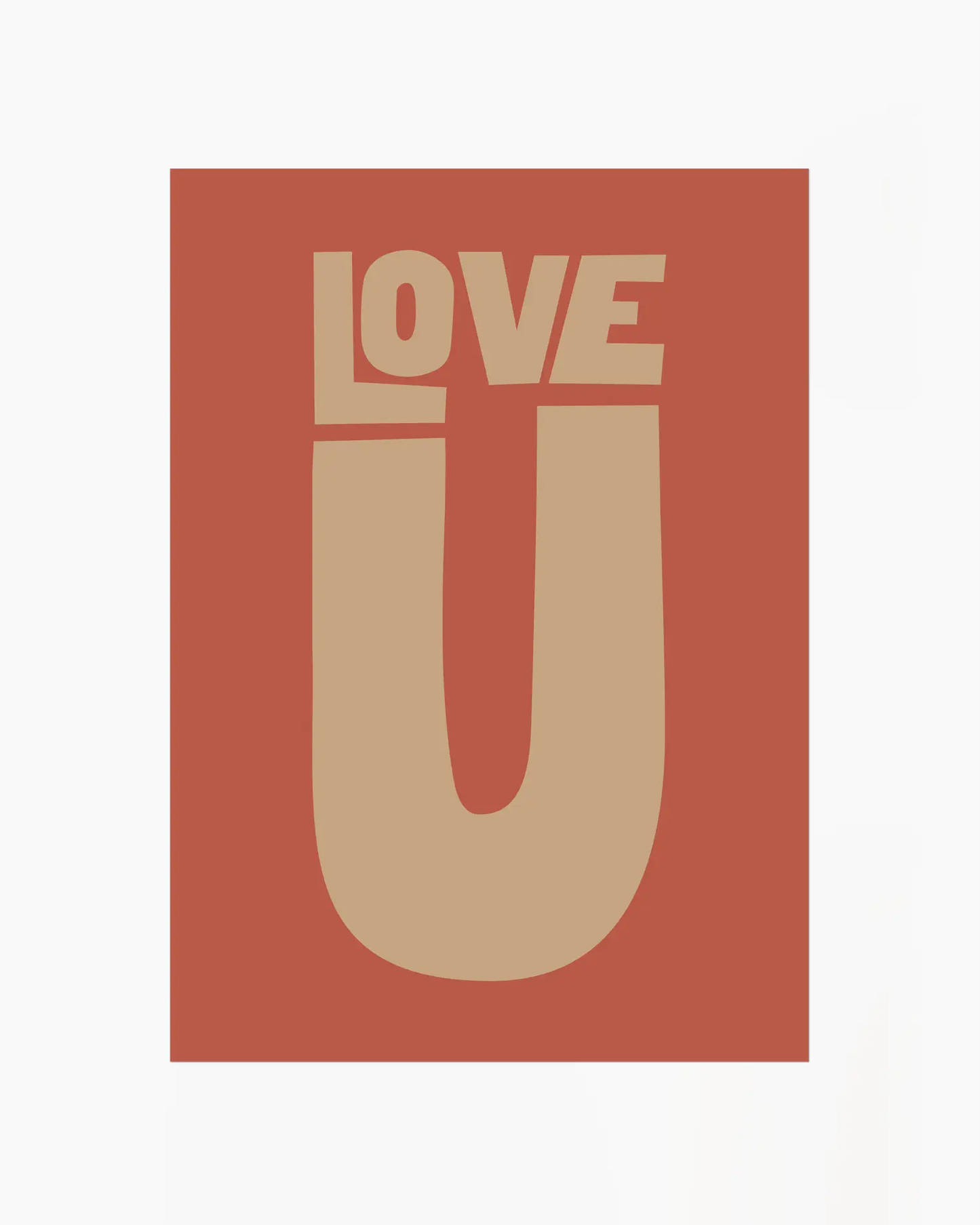 Love U Plakatas Raudonas