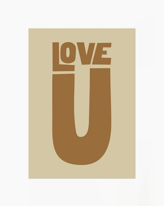 Love U Plakatas Rudas