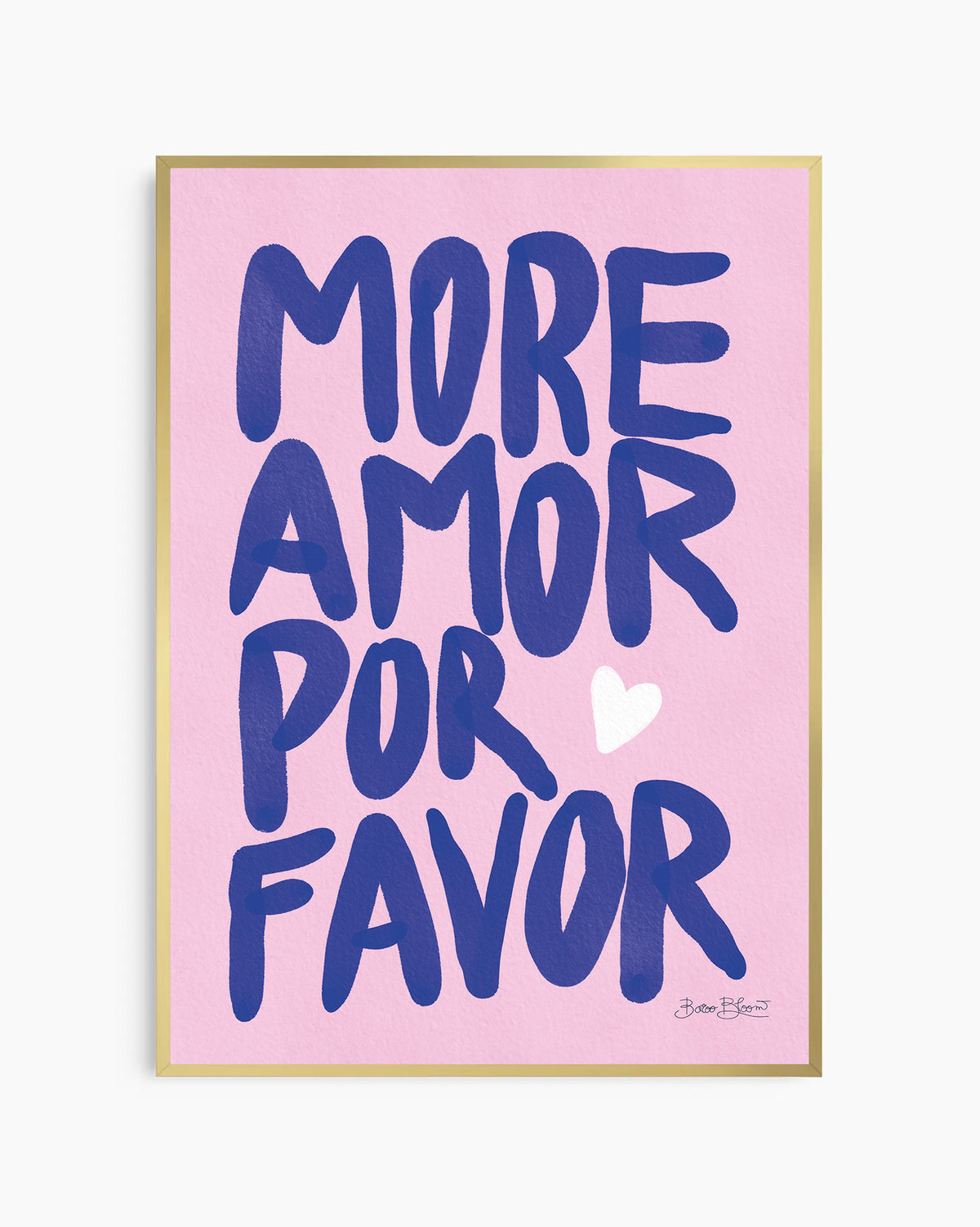 More Amor Por Favor Rožinis Plakatas