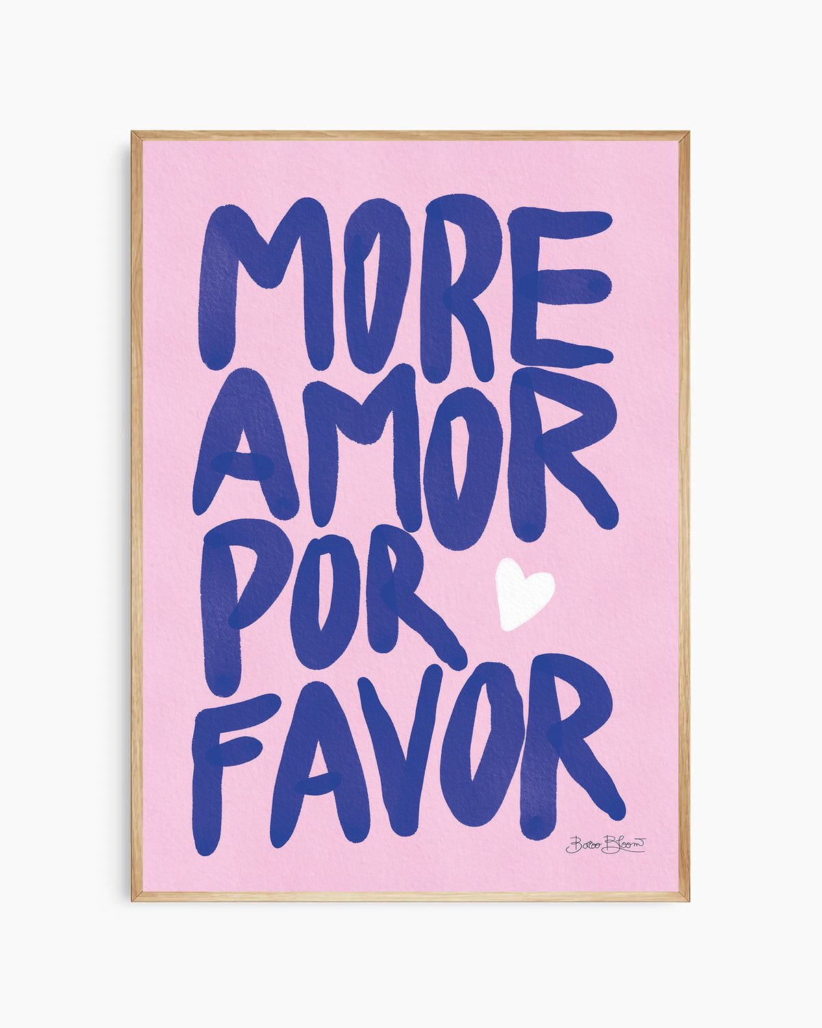 More Amor Por Favor Rožinis Plakatas