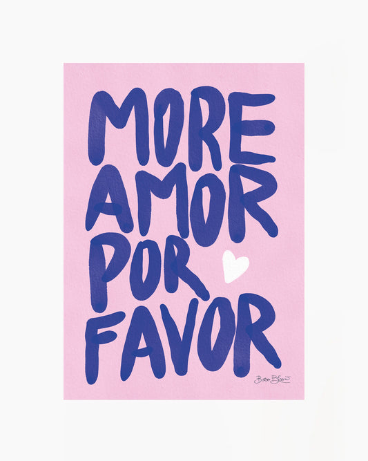 More Amor Por Favor Rožinis Plakatas