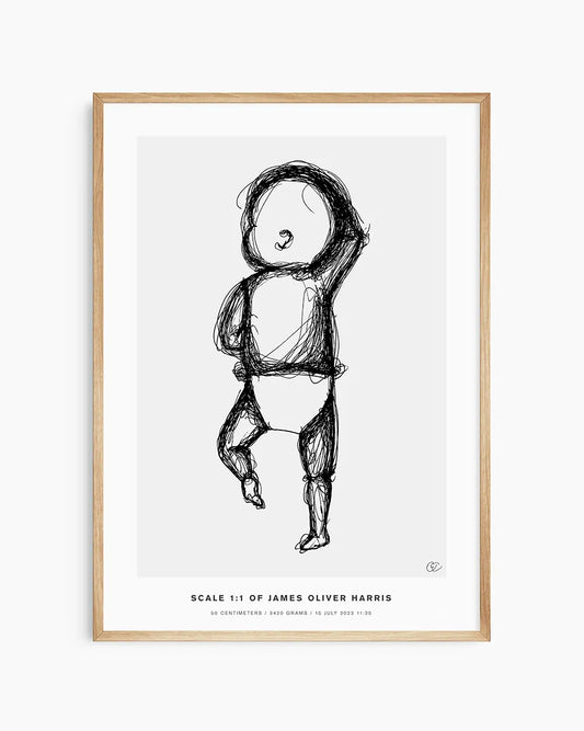 Minimalist birth print – a timeless memento for parents