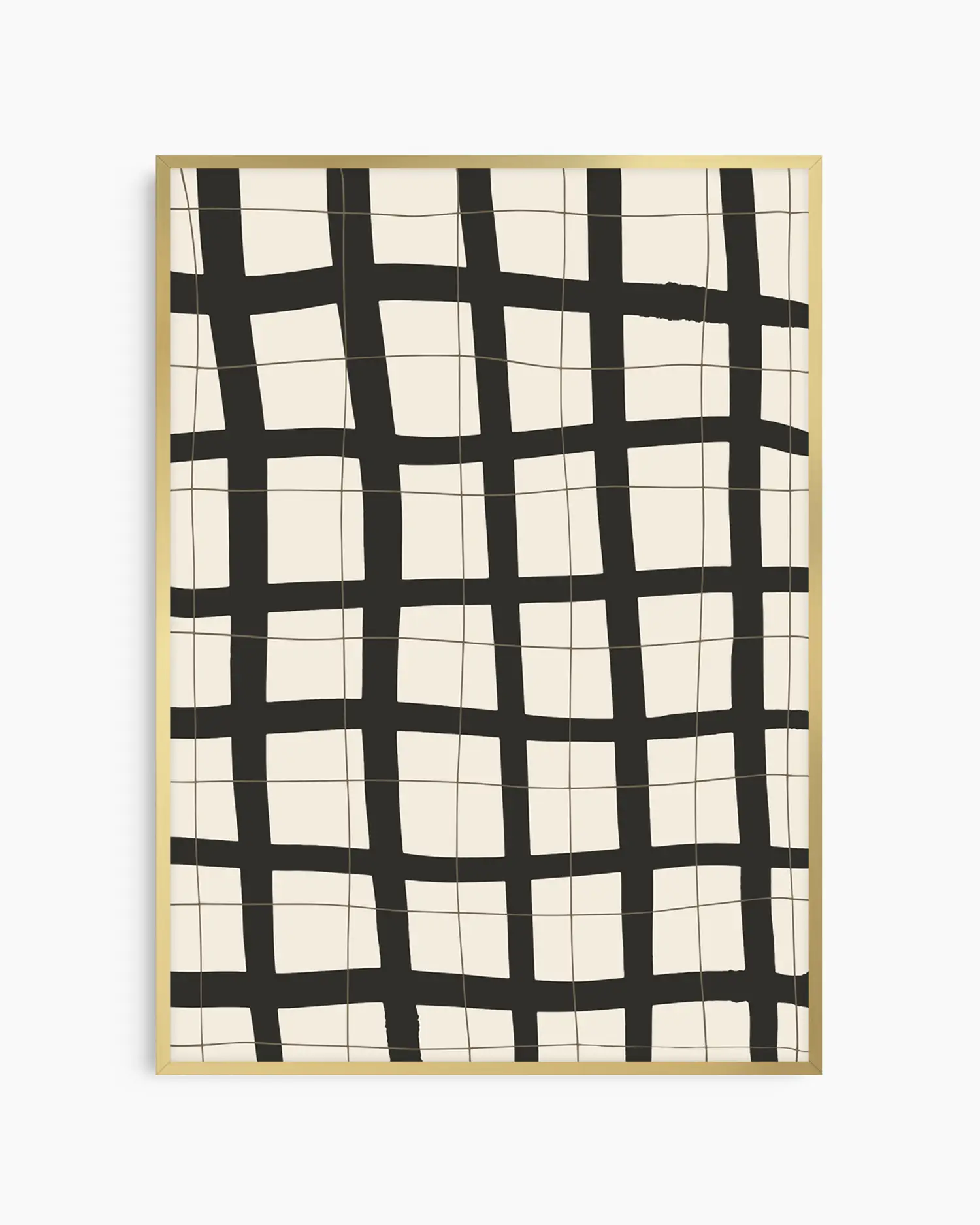 Warm, minimalist wall art in light gray tones on a light gray background, shown in a gold frame.