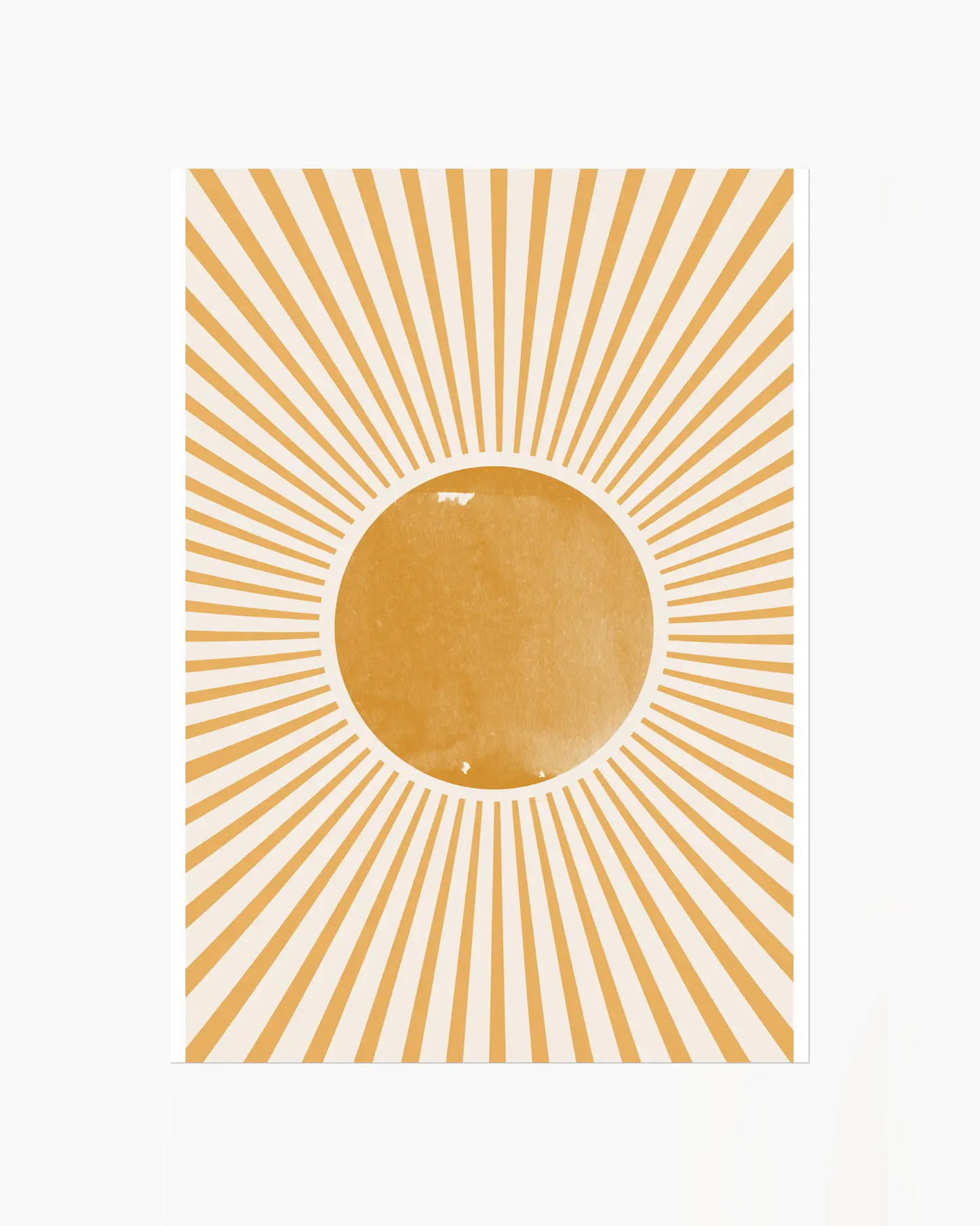 Warm, minimalist wall art in pastel golden yellow tones on a pastel golden yellow background.