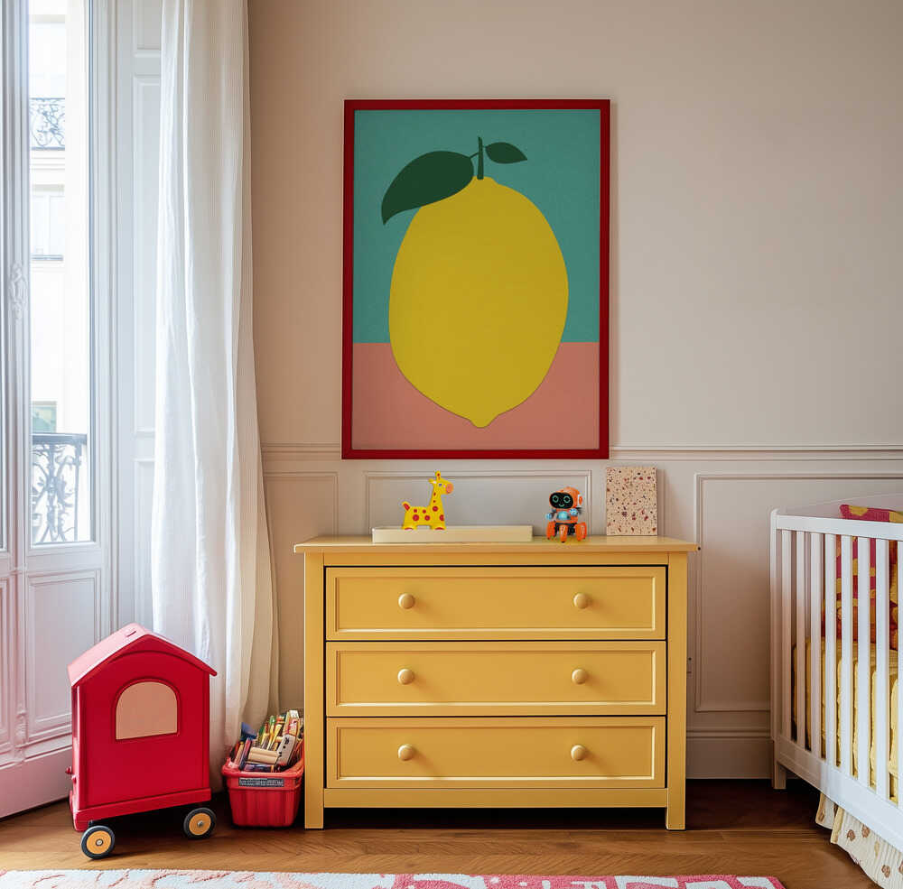 Citrina su Dviem Lapeliais Plakatas