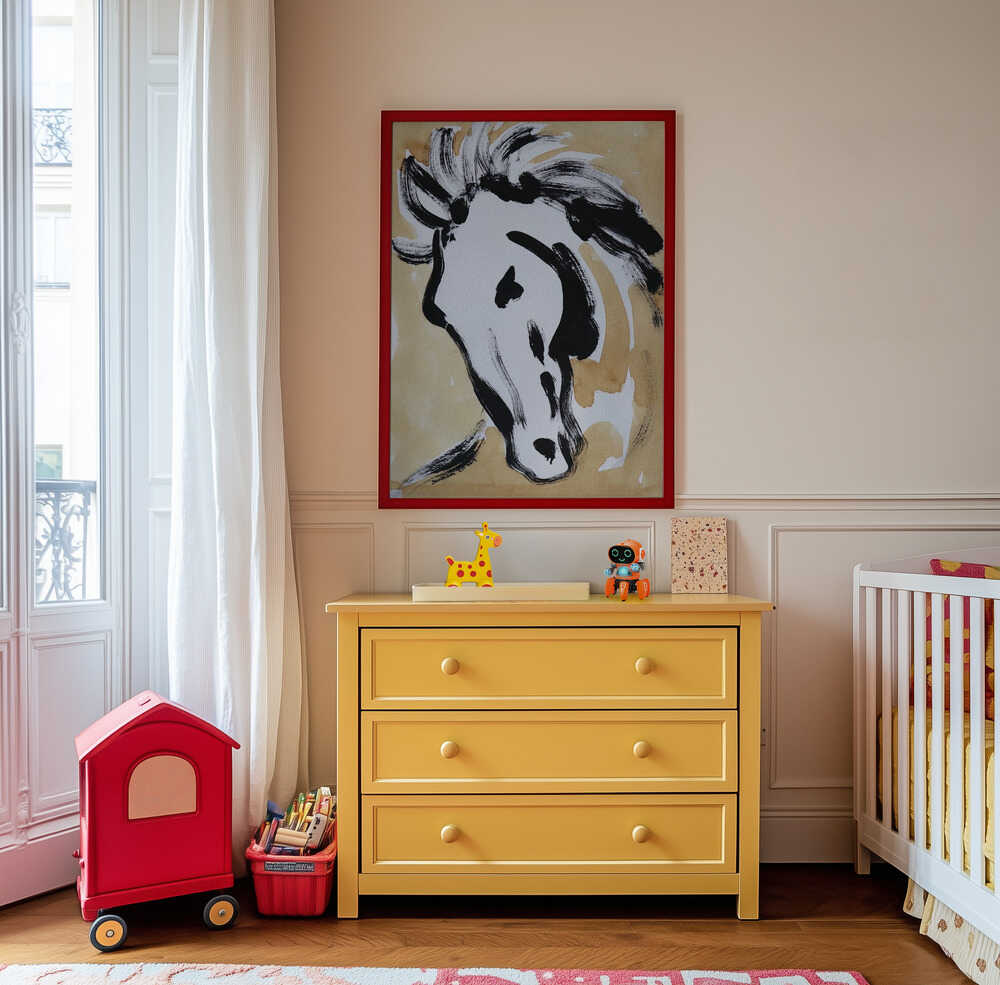 Įkvepianti Arklio Tėkmė Plakatas