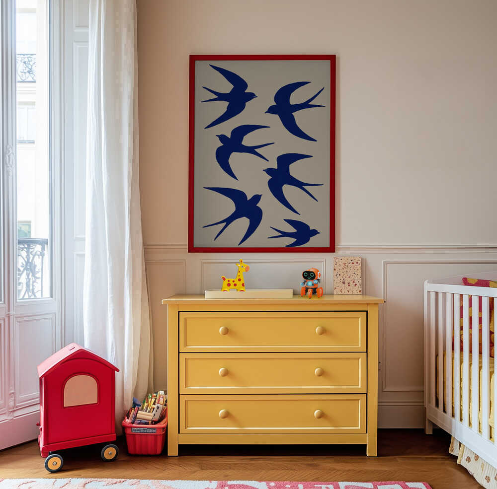 Mėlynos Kregždės Skrydis Plakatas