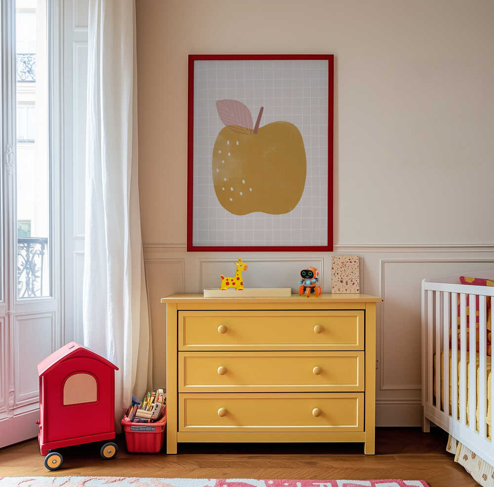 Geltonas Obuolys Plakatas