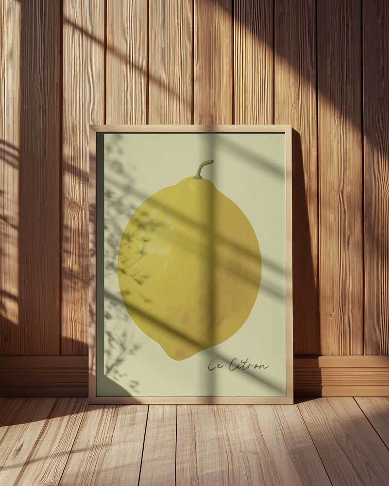 'Le citron' yellow nursery poster 