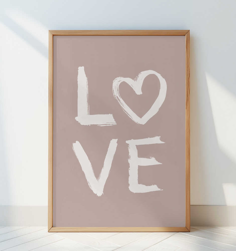 LOVE Rožinis Plakatas