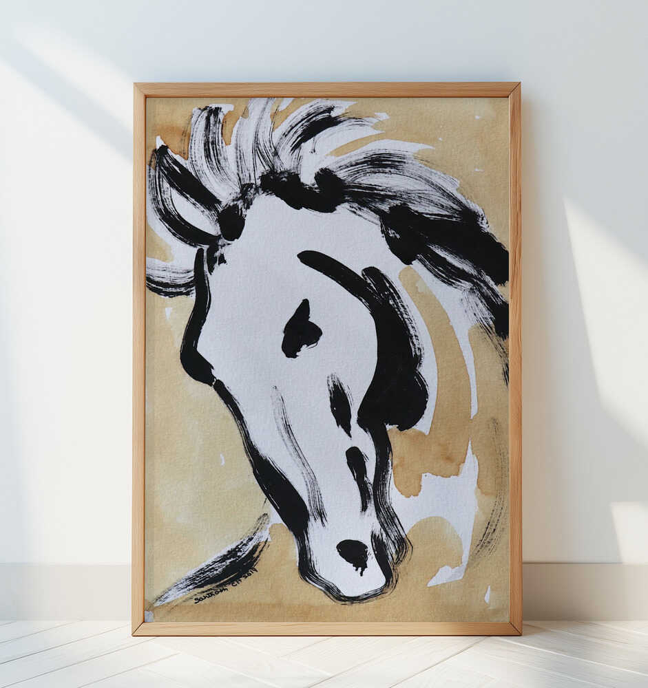 Įkvepianti Arklio Tėkmė Plakatas