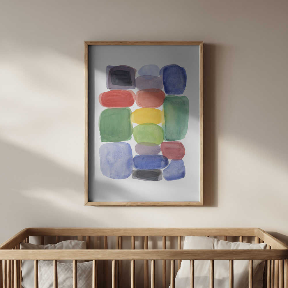 Spalvų Blokų Plakatas