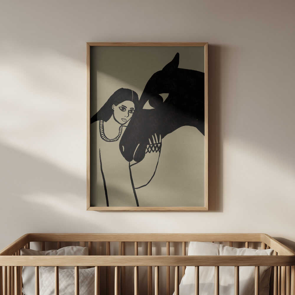 Moteris ir Arklys Plakatas